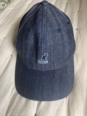 Kangol Dark Denim Baseball Cap with White Logo